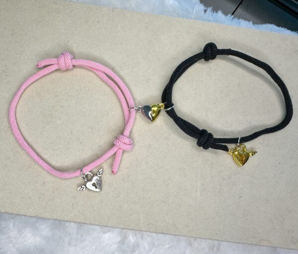Set pulseras corazón
