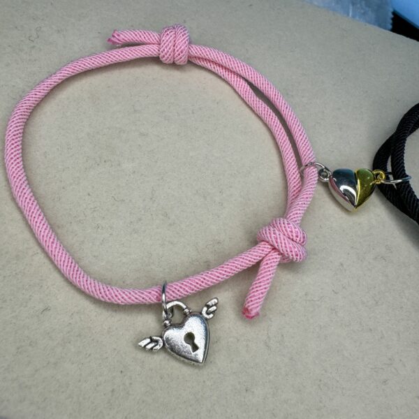 Set pulseras corazón